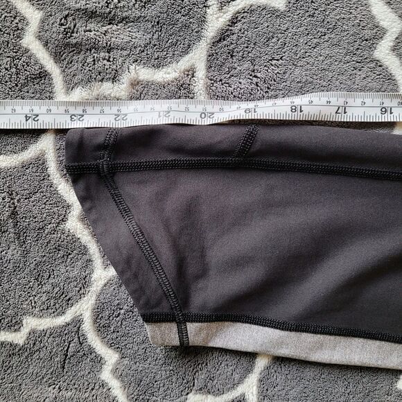 LULULEMON Leggings Retreat 7/8 Pant Black Heathered Slate Luxtreme Women Size 6 - Picture 5 of 8